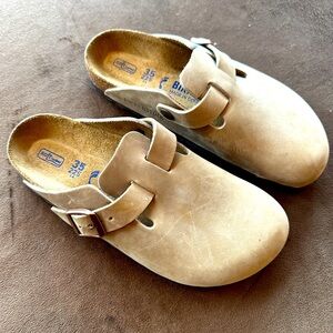 Birkenstock Boston Soft Footbed 
Natural Leather Oiled-tabacco Brown